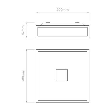 Image of Astro Mashiko Classic Square Flush Ceiling Light