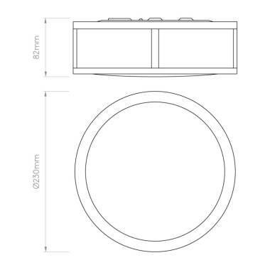 Image of Astro Mashiko Round Flush Light