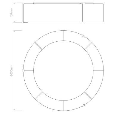 Image of Astro Salina Round Flush Ceiling Light