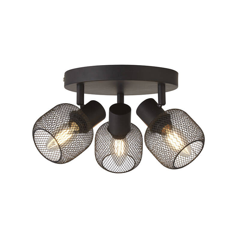 Image of Searchlight Meshy Cage 3 Light Spotlight Plate