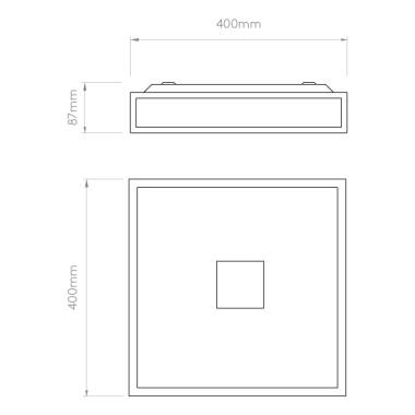 Image of Astro Mashiko Classic Square Flush Ceiling Light
