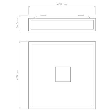 Image of Astro Mashiko Classic Square Flush Ceiling Light