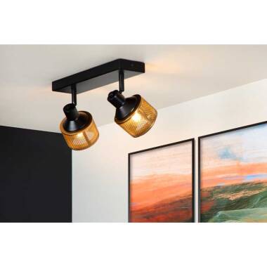 Image of Lucide Rafa 2 Light Ceiling Spotlight Bar