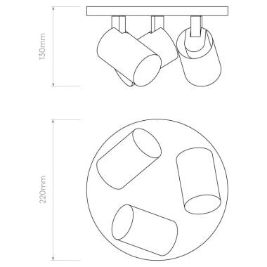 Image of Astro Ascoli 3 Light Spotlight Plate