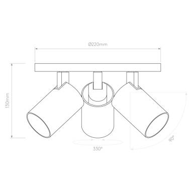 Image of Astro Ascoli 3 Light Spotlight Plate