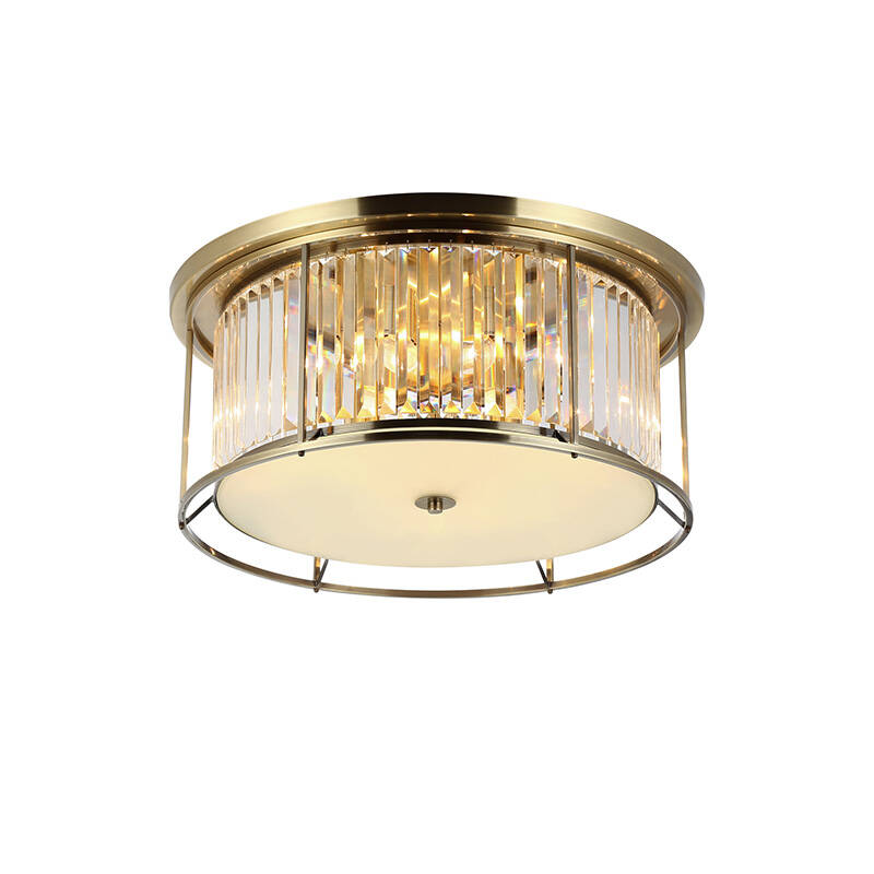 Image of Wichita Crystal Flush Ceiling Light