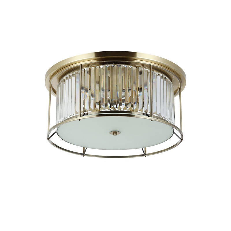 Image of Wichita Crystal Flush Ceiling Light