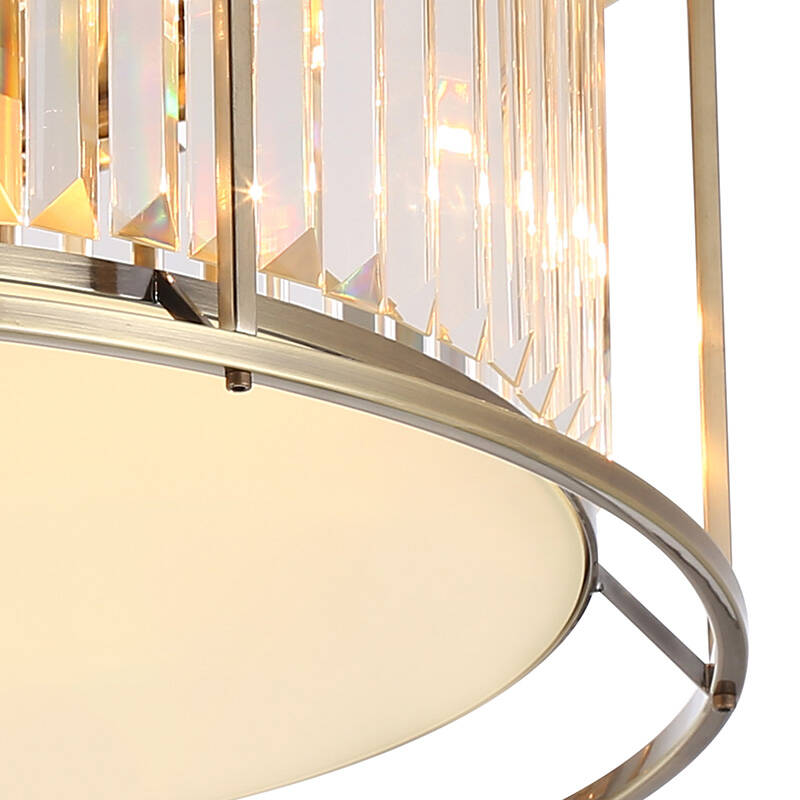 Image of Wichita Crystal Flush Ceiling Light
