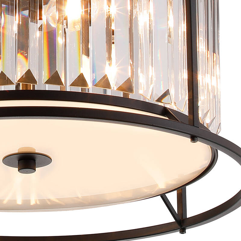 Image of Wichita Crystal Flush Ceiling Light