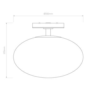 Image of Astro Zeppo Semi-Flush Ceiling Light