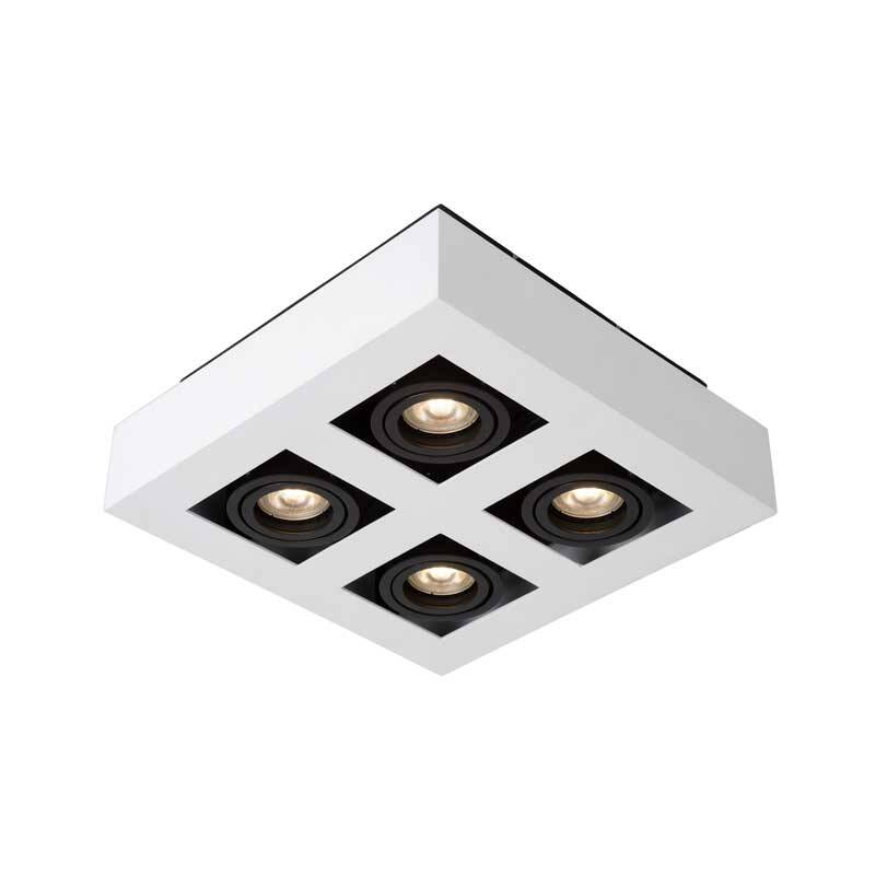 Image of Lucide Xirax 4 Light LED Ceiling Spotlight Plate