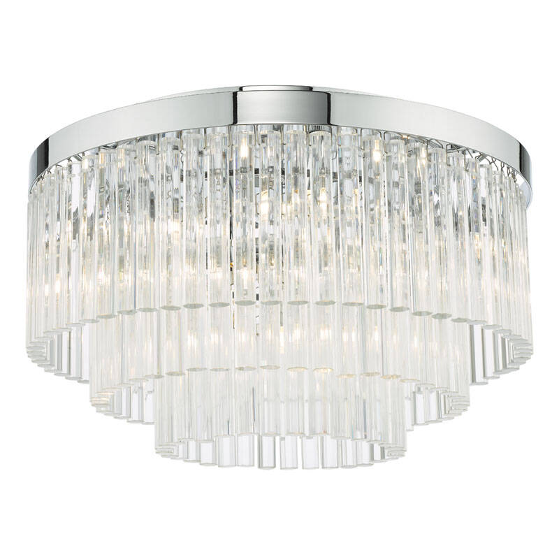 Image of Dar Logan Flush Ceiling Light