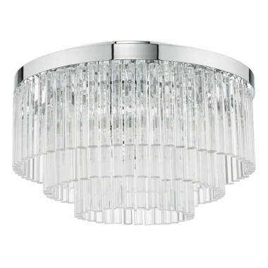 Image of Dar Logan Flush Ceiling Light