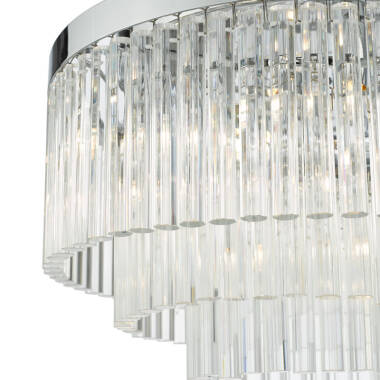 Image of Dar Logan Flush Ceiling Light