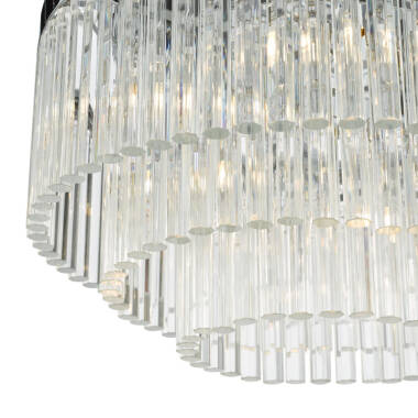 Image of Dar Logan Flush Ceiling Light