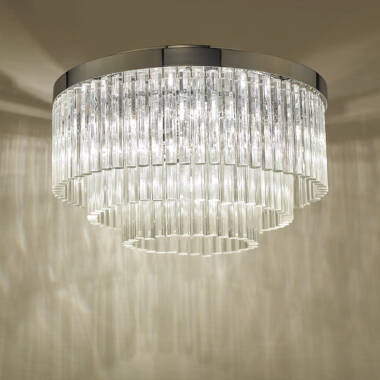 Image of Dar Logan Flush Ceiling Light