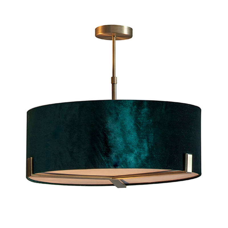 Image of Endon Hayfield Semi-Flush Ceiling Light