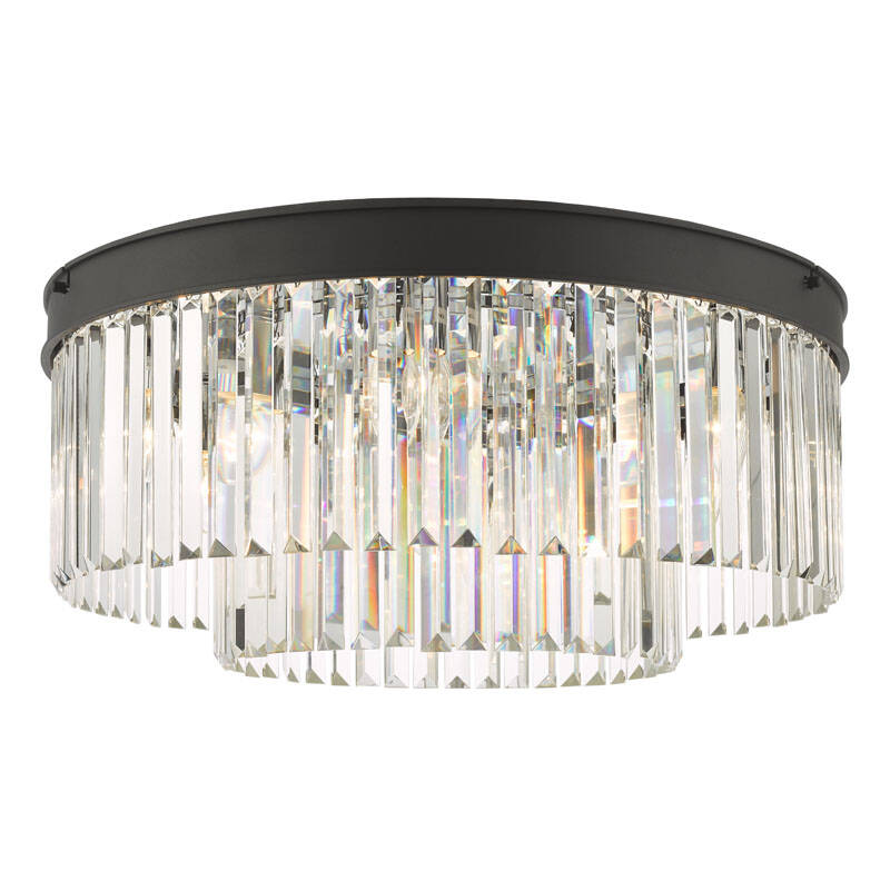 Image of Dar Celeus 6 Light Flush Crystal