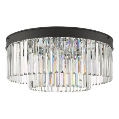 Image of Dar Celeus 6 Light Flush Crystal