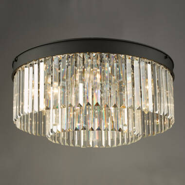 Image of Dar Celeus 6 Light Flush Crystal