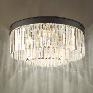 Image of Dar Celeus 6 Light Flush Crystal