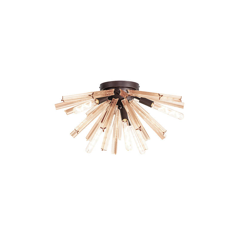 Image of Woxsall Glass Flush Ceiling Light