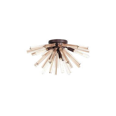 Image of Woxsall Glass Flush Ceiling Light