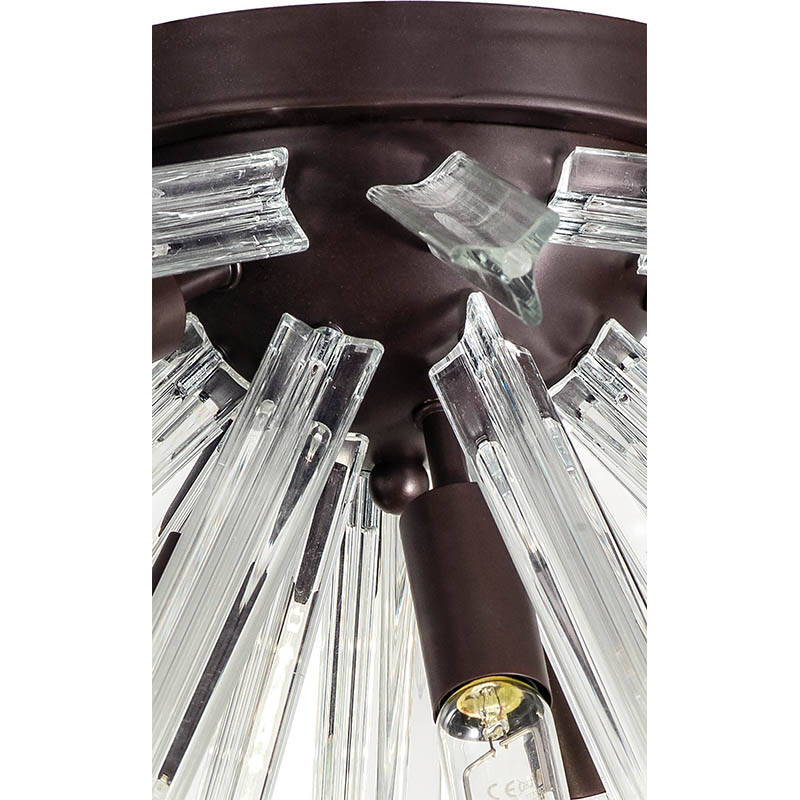 Image of Woxsall Glass Flush Ceiling Light