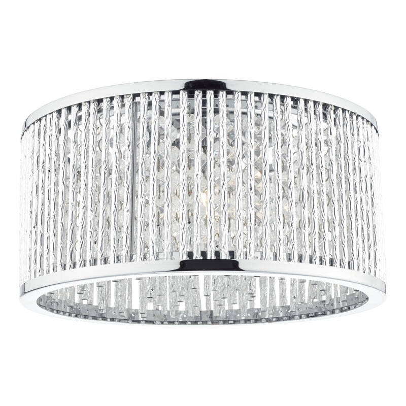 Image of Dar Nantes Glass Flush Light