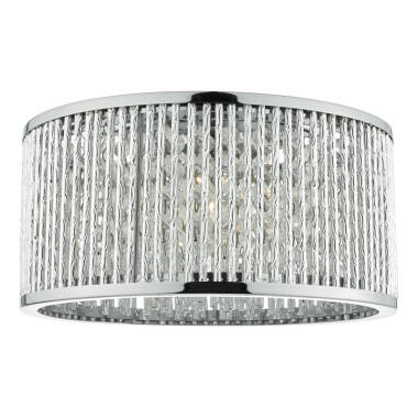 Image of Dar Nantes Glass Flush Light