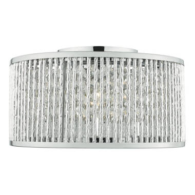 Image of Dar Nantes Glass Flush Light
