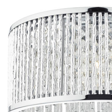 Image of Dar Nantes Glass Flush Light