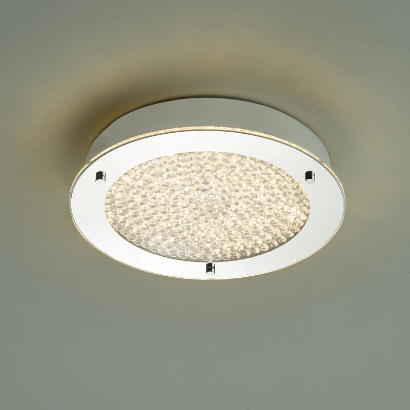Image of Dar Peta Crystal LED Flush Light