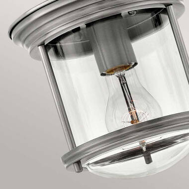 Image of Quintiesse Hadrian Clear Glass Flush Ceiling Light