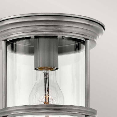 Image of Quintiesse Hadrian Clear Glass Flush Ceiling Light
