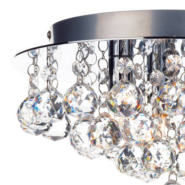 Image of Dar Pluto 3 Light Flush Ceiling Light