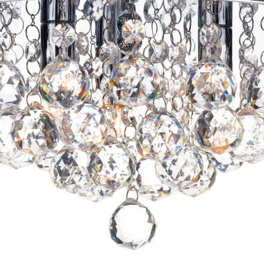 Image of Dar Pluto 3 Light Flush Ceiling Light