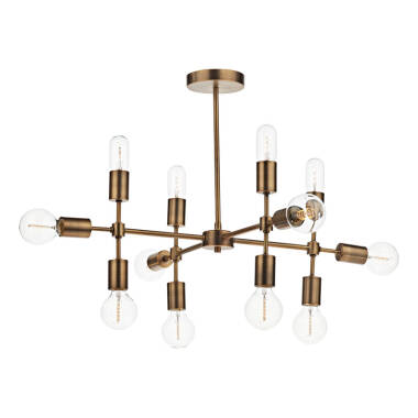Dar Code 12 Arm Semi-Flush Ceiling Light