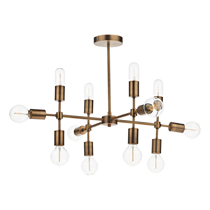 Image of Dar Code 12 Arm Semi-Flush Ceiling Light
