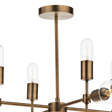 Image of Dar Code 12 Arm Semi-Flush Ceiling Light
