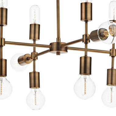 Image of Dar Code 12 Arm Semi-Flush Ceiling Light