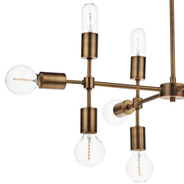 Image of Dar Code 12 Arm Semi-Flush Ceiling Light