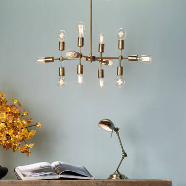Image of Dar Code 12 Arm Semi-Flush Ceiling Light