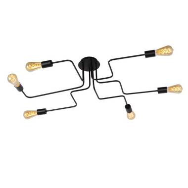 Lucide Lester 6 Arm Semi-Flush Ceiling Light