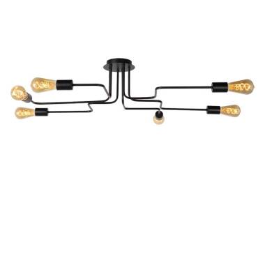Image of Lucide Lester 6 Arm Semi-Flush Ceiling Light