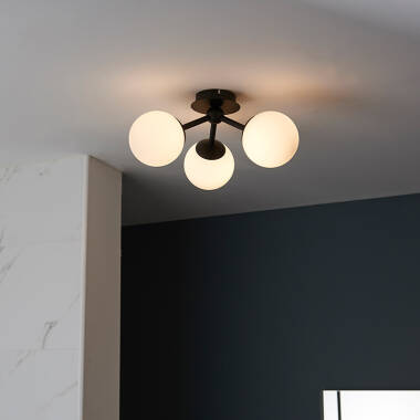 Image of Endon Pulsa 3 Light Semi-Flush Ceiling Light
