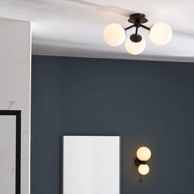 Image of Endon Pulsa 3 Light Semi-Flush Ceiling Light