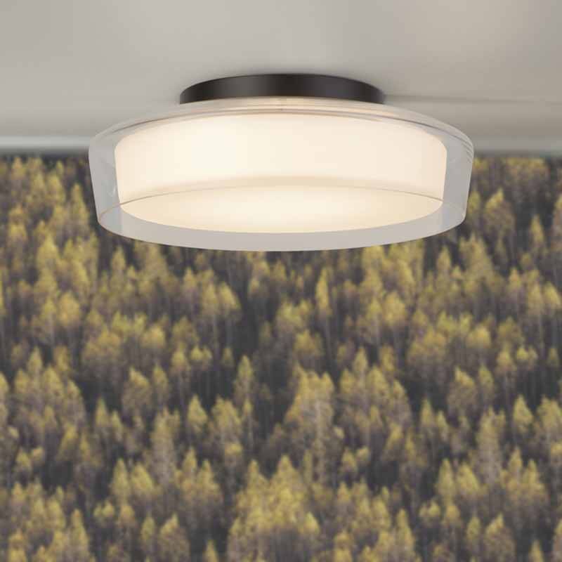 Image of Searchlight Puck Bathroom Flush Ceiling Light