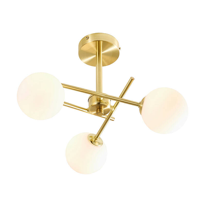 Image of Forum Lindos 3 Light Semi-Flush Ceiling Light