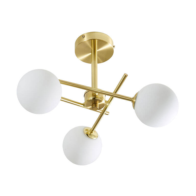 Image of Forum Lindos 3 Light Semi-Flush Ceiling Light